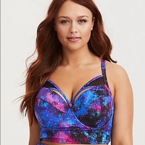 Torrid Galaxy Mesh underwire bikini top with tags!